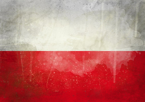 Fototapeta Poland grunge flag
