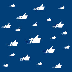 Networks concept for social media banners. Vector composition with white like cloud