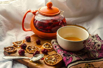 refreshing drink with honey
