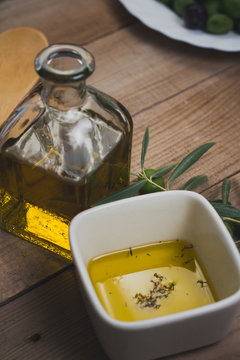 Aceite y aceitera