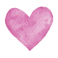 Heart purple painted watercolor