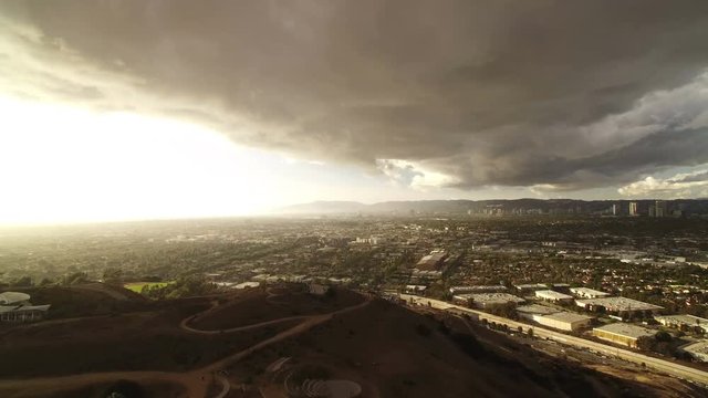 Los Angeles Stormy Clouds Aerial 15