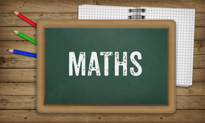 Maths on blackboard, Education school concept