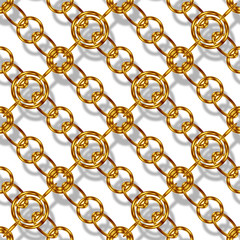 Continuous   metal chain pattern  