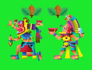 Obraz na płótnie Canvas flat style aztec element collection