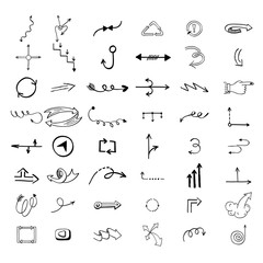 Vector illustration of arrow icons.