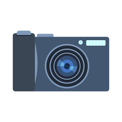 Retro photo camera vector illustration.