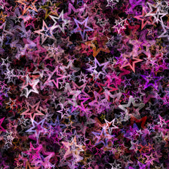 Retro five-pointed stars repeating pattern  
