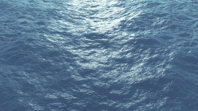 Calm ocean waves, seamless loop 4K