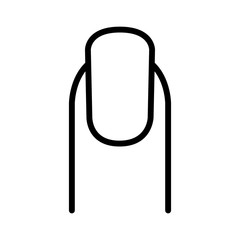 Long fingernail / finger nail line art vector icon for apps and websites