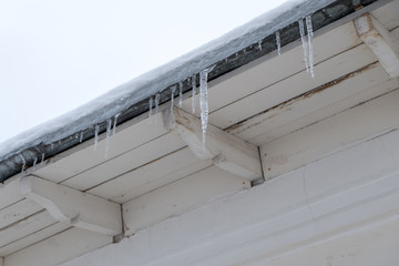 Snow and Icicle on roof