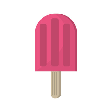 pink popsicle icon image design, vector illustration