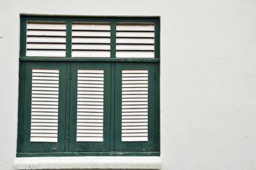Green wood window