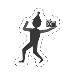 Fototapeta premium man take a picture icon design, vector illustration