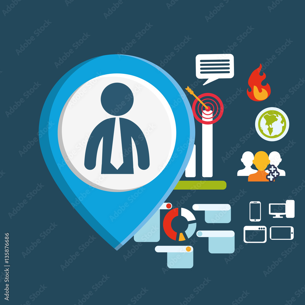Poster database globe connections network design, vector illustration