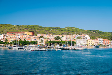Fototapeta na wymiar View of Carloforte, San Pietro Island, Sardinia, Italy.