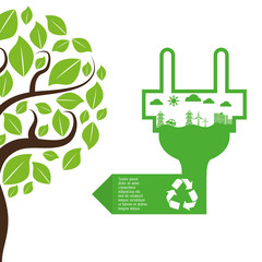 ecology and energy care icon imaage, vector illustration