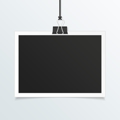 Realistic photo frame mockup.