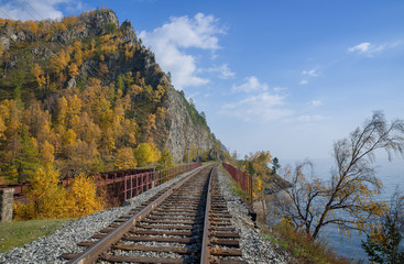 Railway bridge on the Circum-Baikal