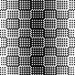 Continuous geometric black and white pattern