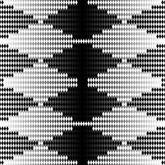 Naklejka na ściany i meble Continuous geometric black and white pattern