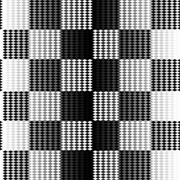 Continuous geometric black and white pattern