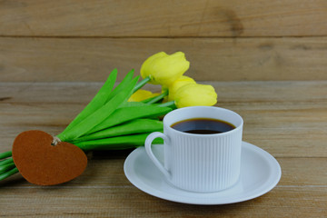 Hot coffee concept.