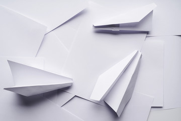 White paper planes