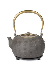 Traditional teapot on the white background