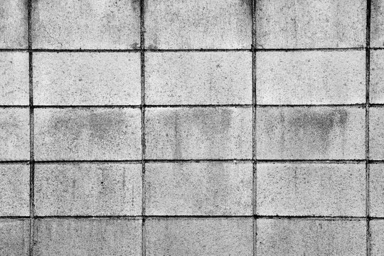 Concrete block wall seamless background and pattern texture