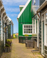 Architectural detail of wooden houses in Dutch Village