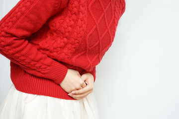 Young Woman suffer from stomachache