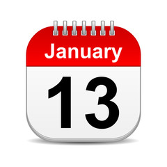 January 13 on calendar icon