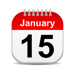 January 15 on calendar icon