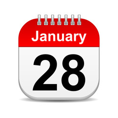 January 28 on calendar icon