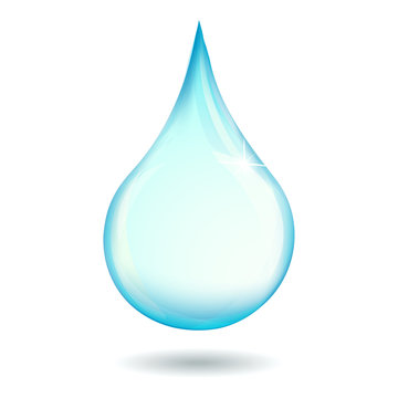 Fresh Water Clear Drop - Vector Illustration