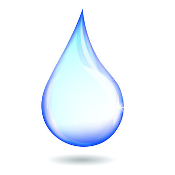 Fresh Water Clear Drop - Vector Illustration
