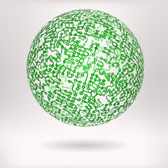 Electronic Printed circuit board  globe -  vector illustration 