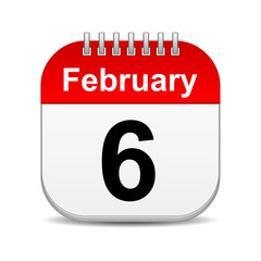February 6 on calendar icon