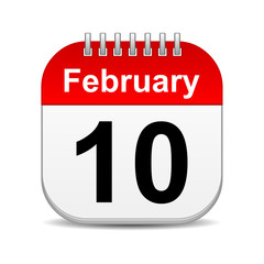February 10 on calendar icon
