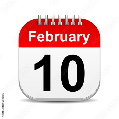 "February 10 on calendar icon" Stock photo and royalty free images on