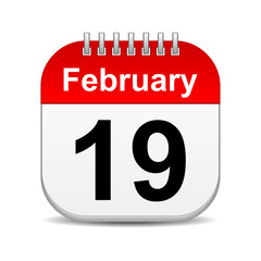 February 19 on calendar icon