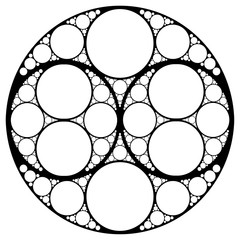 Apollonian Gasket Fractal    - vector illustration 