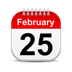 February 25 on calendar icon