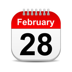 February 28 on calendar icon