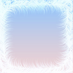 Fototapeta na wymiar Winter frost frame - vector illustration 
