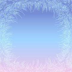 Fototapeta na wymiar Winter frost frame - vector illustration 