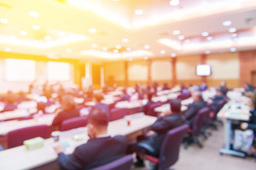 Blur of business Conference and Presentation in the conference h
