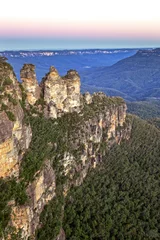 Fotobehang Three Sisters Three Sisters-rotsformatie Blue Mountains, Australië