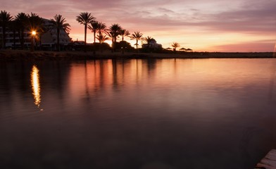 Fototapeta na wymiar beach and sea at sun rise, sunset 